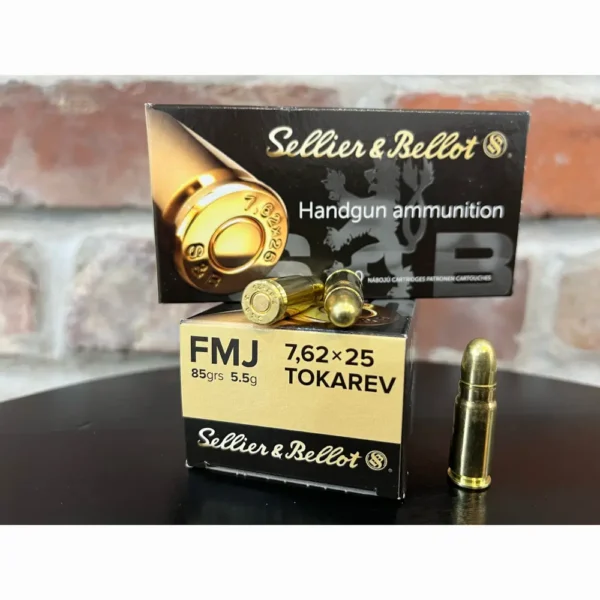 Amunicja Sellier&Bellot kal. 7,62x25 TOKAREV FMJ 5,5g