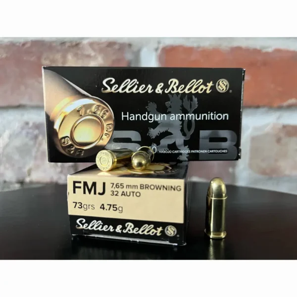 Amunicja Sellier&Bellot kal. 7,65 mm BROWNING 32 AUTO 4,75g