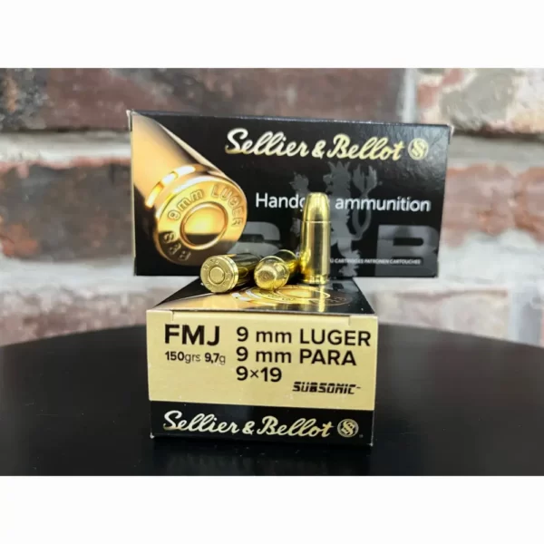 Amunicja Sellier&Bellot kal. 9mm LUGER 9,7g SUBSONIC FMJ