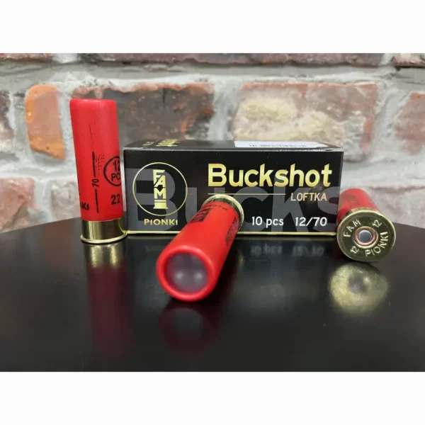 Amunicja FAM PIONKI 12/70 BUCKSHOT SSG 6,8 22g 10 szt. - obrazek 2