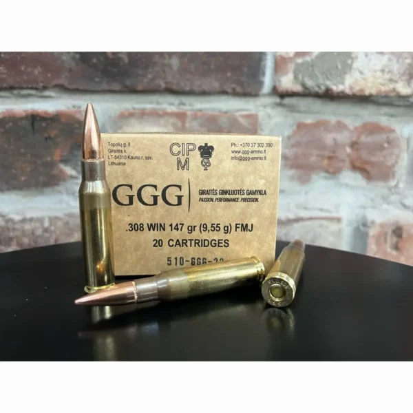 Amunicja GGG kal .308 Win 147 gr/9,55 g FMJ