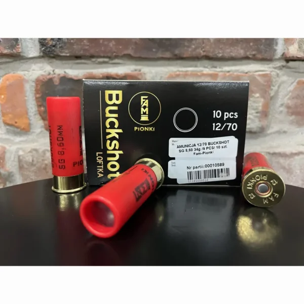 Amunicja FAM PIONKI 12/70 BUCKSHOT SG 8,6mm 34g 10 szt.