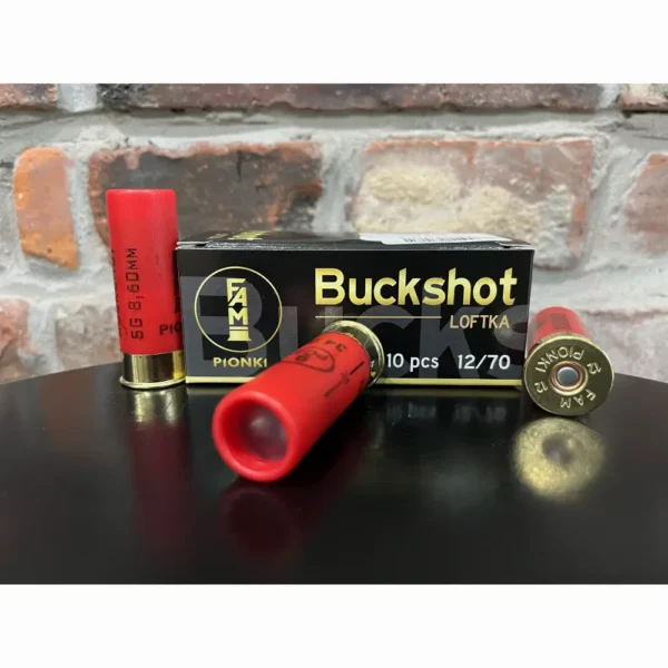 Amunicja FAM PIONKI 12/70 BUCKSHOT SG 8,6mm 34g 10 szt. - obrazek 2